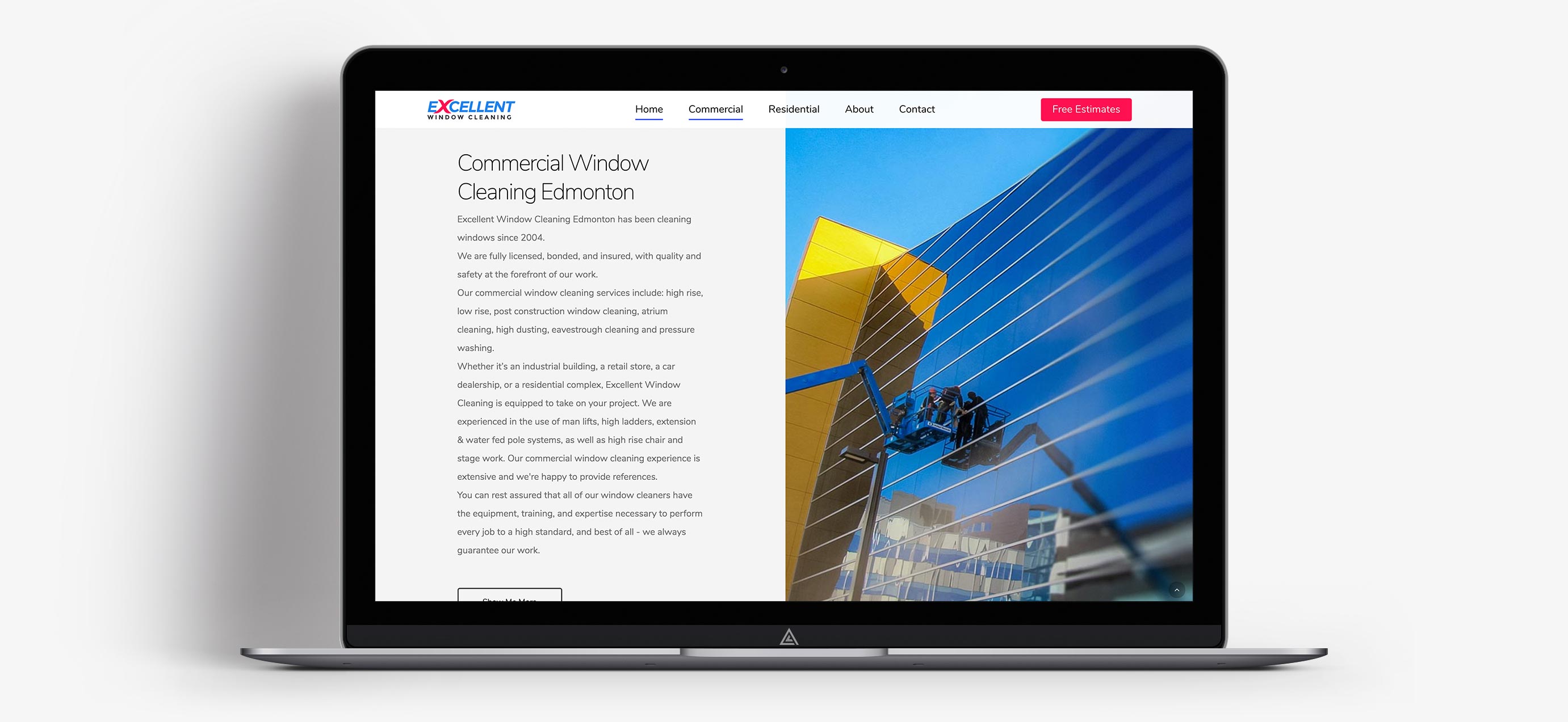 Excellent Window Cleaning Website Elite Web Design Services